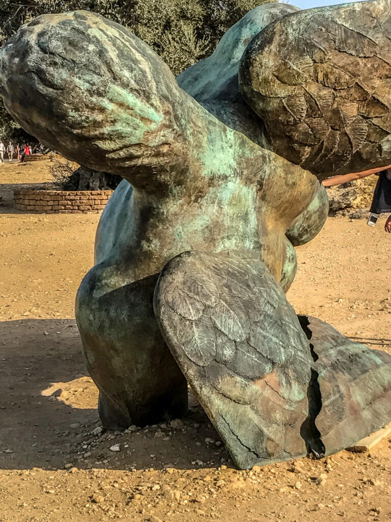 Icarus bronze statue, The Valley of the Temples, Agrigento